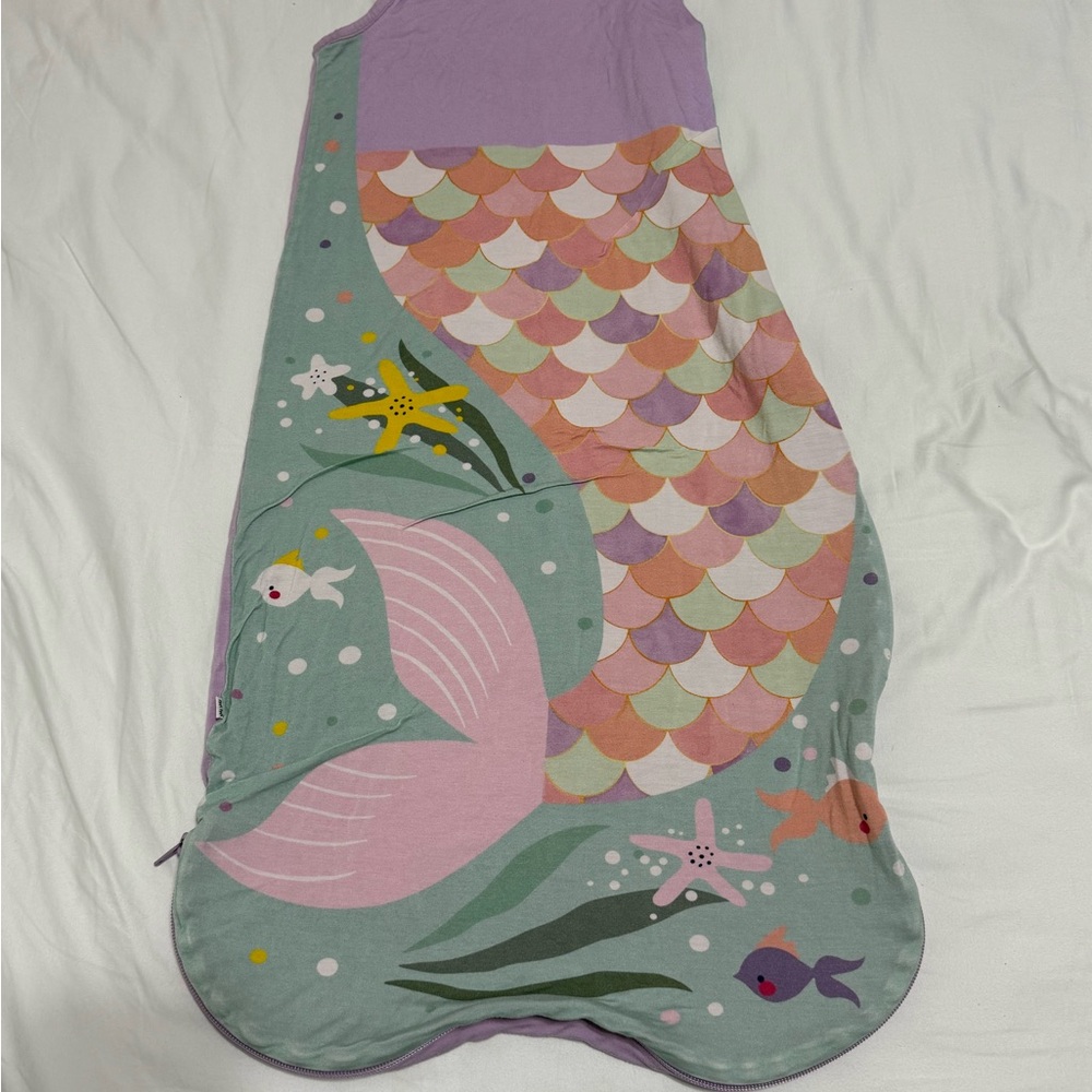 Little Sleepies Mermaid Scales 6-12M Sleepy Bag Lightweight Wearable Blanket